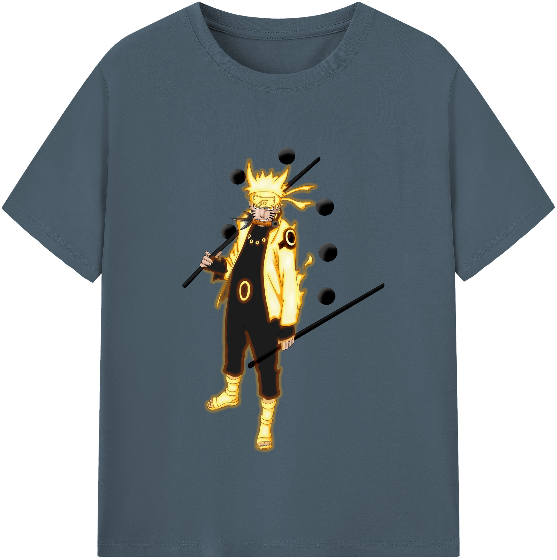（画像用） NARUTO -ナルト- うずまき ナルト Uzumaki Naruto 綿100％半袖Tシャツ（フロントプリント）